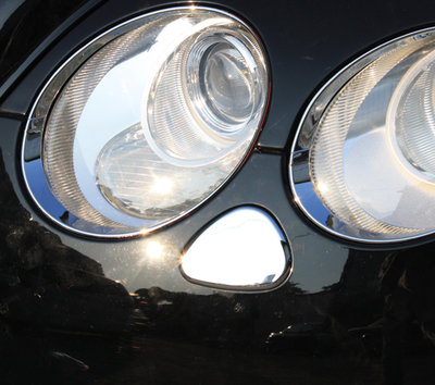 圓夢工廠 Bentley 賓利 2003~2012 Continental GT 改裝 鍍鉻銀 前保桿 噴水蓋 噴水飾蓋