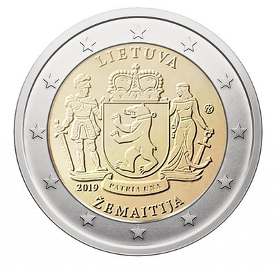 【幣】EURO 立匋宛 2019年發行 立陶宛民族志地區-Samogitia 2歐元