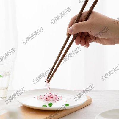 下殺-創意個性日式家用高檔雞翅木筷子10雙家庭裝實木紅木筷子餐具套裝