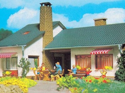 Vollmer 德國 房屋模型 HO 1/87 Ranch Style House 牧場風格的房子 (3712)