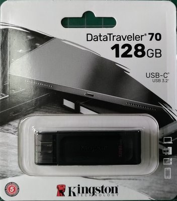 【台中自取】全新 金士頓Kingston DT70/128GB DataTraveler 70 USB Type-C