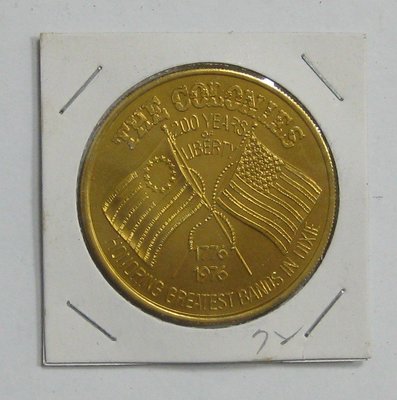 (^o^)/美國紀念幣章--美國殖民-自由的200年--金鋁072--請看說明有優惠--少見珍藏