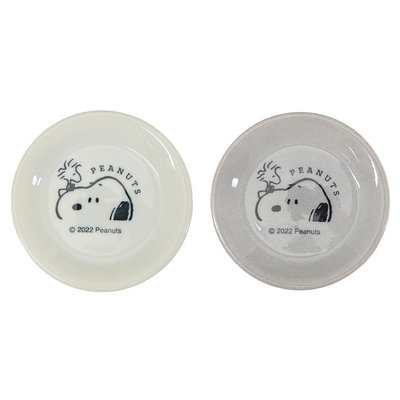 Kamio 日本製 Snoopy 陶瓷點心盤 陶瓷盤子 12cm 史努比 特寫