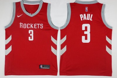 NBA2018全明星賽球衣 火箭隊3號球衣保羅Chris Paul 紅色款