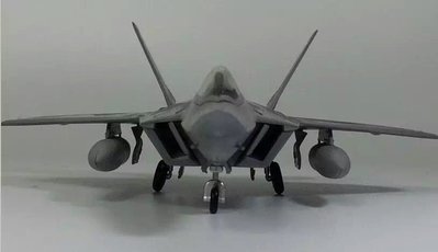 【熱賣下殺】amer com 1:100 F22 猛禽戰鬥機合金飛機模型 f-22靜態軍事擺件