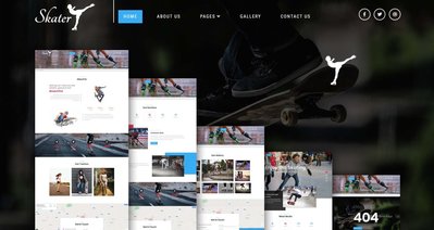 Skater Sports Category  響應式網頁模板、HTML5+CSS3、網頁特效 #01021