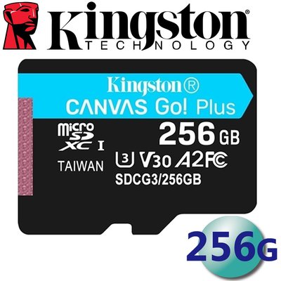 Kingston 金士頓 256GB 256G microSDXC TF U3 V30 記憶卡 SDCG3/256GB