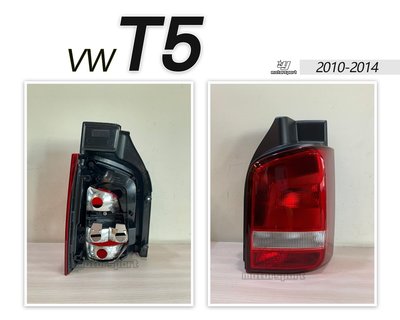 小傑車燈--全新 福斯 VW T5 2010 11 12 13 14 年 原廠型 紅白 尾燈 後燈 一邊1800元