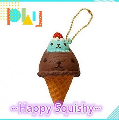 ~Happy Squishy ~日本正版 Kapibarasan水豚君雙層冰淇淋 Squishy/軟軟/減壓玩具