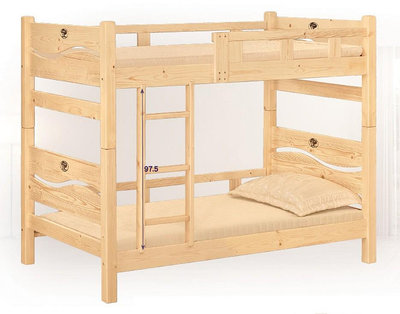 ☆[新荷傢俱] T 365☆松木3.5尺雙層床 實木床架  單人床架 (23L 136)