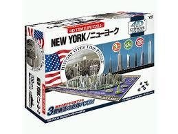 日本正版拼圖 美國 紐約 700片 4D城市立體夜光拼圖，77-047