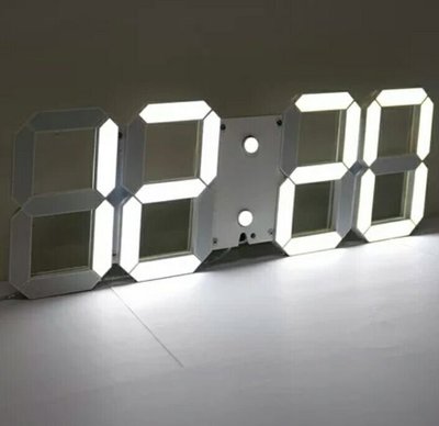 超大尺寸字體LED電子鐘掛鐘客廳 辦公室 商場 大螢幕立體數位時鐘紅燈（白燈版） 新台幣：1.968元
