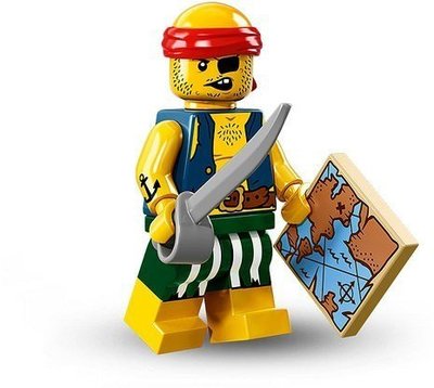 LEGO 71013minifigures 16代  #9 海盜 地圖 人偶包