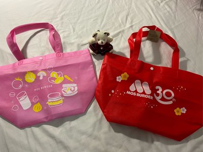 摩斯漢堡購物袋 30年 櫻花粉色系