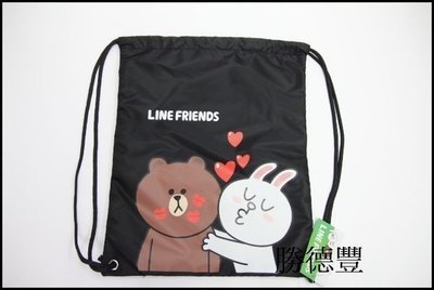 勝德豐【LINE】【台灣製造】熊大 兔兔 饅頭 束口包 束口袋 抽繩袋 後背包 收納包 LI-5180A