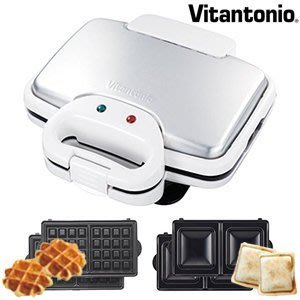 《Ousen現代的舖》現貨！Vitantonio【VWH-200-W】鬆餅機《附兩組烤盤》方格烤盤、方形吐司烤盤