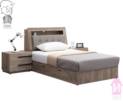 【X+Y 】艾克斯居家生活館    單人床組系列-布拉格 3.5尺單人床頭箱.不含床架及床頭櫃.另有雙人.木心板摩登家具
