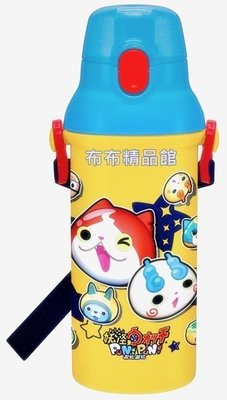 布布精品館，日本製 妖怪手錶 吉胖貓 單指即開 彈跳水壺 兒童 冷水壺附背帶