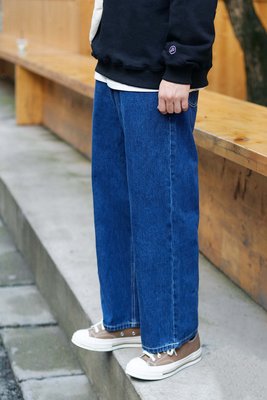 K家潮品 Japanese straight jeans雙色日系基礎重磅直筒9分牛仔褲