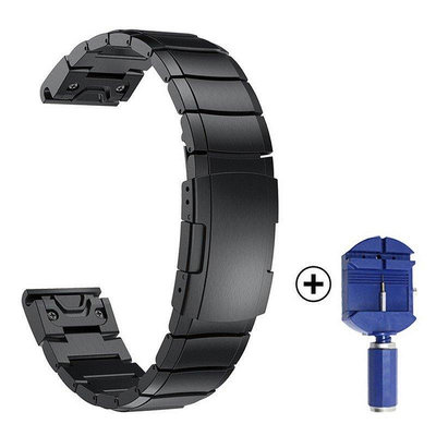 Garmin Watch Tactix Delta Descent Mkl MK2 錶帶 26mm 不銹鋼 商務 錶鍊-台北之家