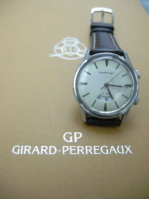 GIRARD-PERREGAUX芝柏50年代白鋼. 稀少有玩家收藏機械鬧鈴錶05/14已收訂 *
