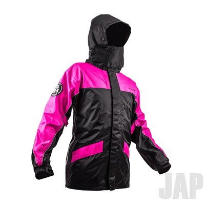 《JAP》SOL SR-5 運動型雨衣 黑/桃紅 兩件式雨衣 雙側開 防風防水透氣 機車雨衣📌可折價100元