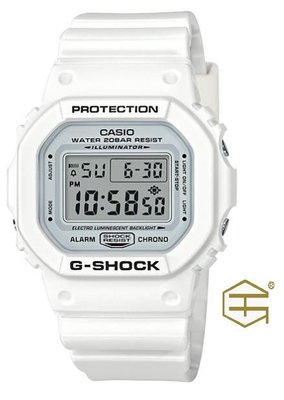 【天龜】CASIO G SHOCK 白色 經典休閒運動錶 DW-5600MW-7 經典休閒運動錶