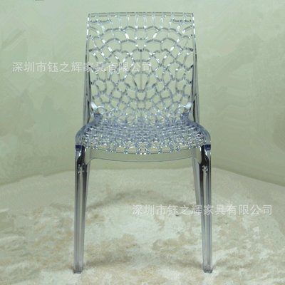 免運 時尚歐式風公主鏤空亞克力餐椅 時尚PC水晶椅,透明椅 新款公主椅