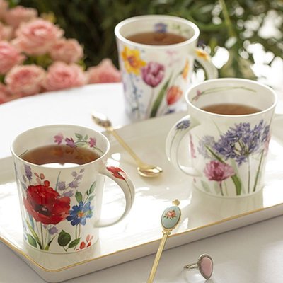 下殺-馬克杯DUNOON丹儂英國進口骨瓷馬克杯下午茶杯子高檔咖啡杯禮盒花園系列~特賣
