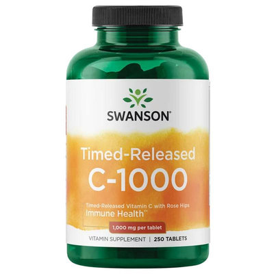 【天然小舖】Swanson vitamin C 長效型 維他命C 添加玫瑰果 1000mg 250錠