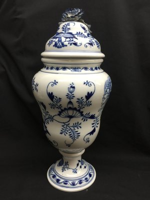 歐洲美瓷坊-德國國寶Meissen-Blue onion 藍洋蔥大型花瓶高37cm