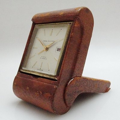 【timekeeper】  70年代瑞士製Marshall Field & Co.八日15石折疊式旅行機械鬧鐘(免運)