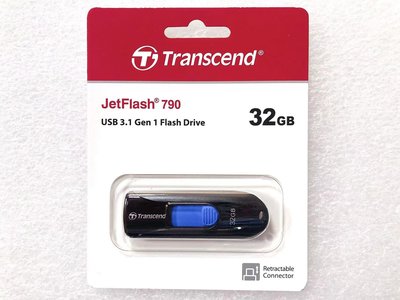 32G創見隨身碟 JF790 JetFlash790 USB3.1 Gen1 USB隨身碟可伸縮 TS32GJF790