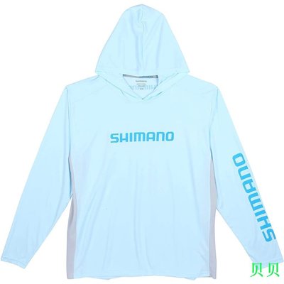 限量特惠SHIMANO釣魚服 長袖連帽運動衫 Tech T 恤釣魚防曬衣 垂釣服運動裝備