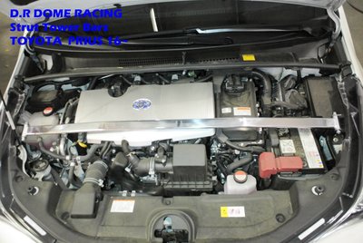 【通信販售】DOME RACING TOYOTA 2016~ PRIUS 引擎室拉桿 高強度鋁合金 油電 前上拉