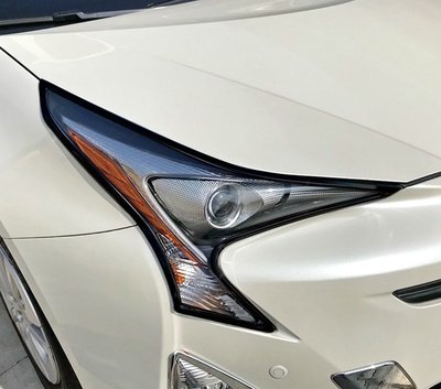 圓夢工廠 Toyota Prius 4代 XW50 2015~2018 改裝 烤漆黑 前燈框 頭燈框 大燈框 車燈框飾貼