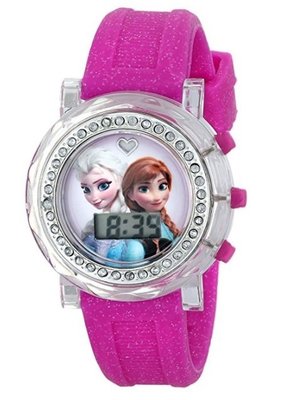 預購 美國帶回 Disney Frozen 冰雪奇緣 ELSA+ANNA 公主手錶 電子錶 生日禮 夜光錶