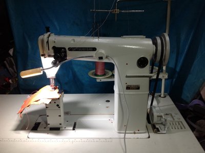 工業縫紉機 日本制 三菱牌 雙針高頭車 可單針使用 適合皮件丶押雙線 付全新無聲調速馬達