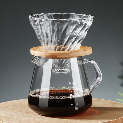 玻璃手沖咖啡壺套裝咖啡過濾杯分享壺沖泡壺咖啡器