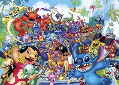 2000-546 絕版2000片日本正版拼圖．迪士尼 史迪奇 莉羅 星際寶貝大集合