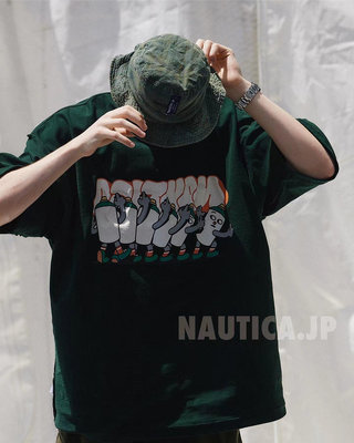 熱銷 【100%公司貨】NAUTICA STACKS LURK 長谷川藝術家聯名涂鴉雙面穿短袖T恤22SS
