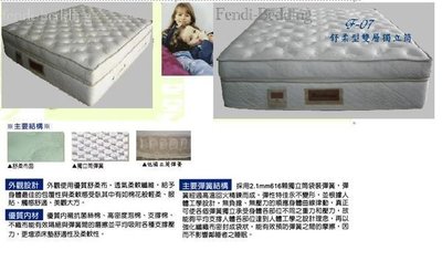 Gen9 家具生活館..格瑞絲雙人雙層獨立筒床墊-SMT*..台北地區免運費包送到家喔!!