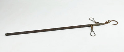 《玖隆蕭松和 挖寶網P》B倉 早期 木桿 金屬 秤重 秤桿 秤杆 收藏擺飾 擺件(07872)