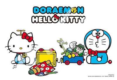 300-1118 絕版300片日本正版拼圖 三麗鷗 凱蒂貓  Hello Kitty x 哆啦A夢