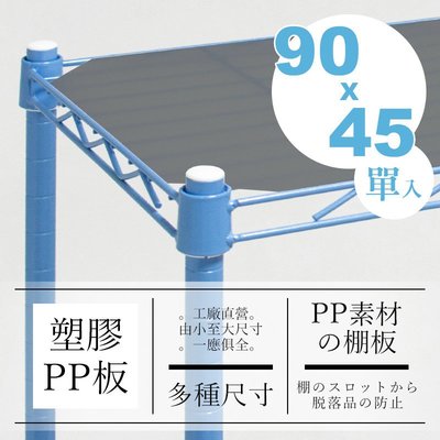 [客尊屋]小資型專用配件/45X90cm網片專用-霧黑/斜角PP塑膠板/鐵力士架/鍍鉻層架/波浪層架/組合家具/專用