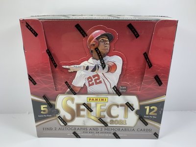 2021 Panini MLB Select Factory Sealed Hobby Box未拆盒卡 12包