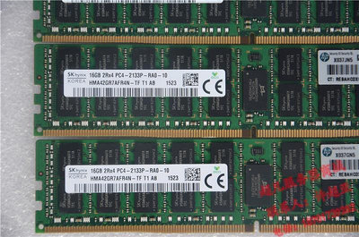 電腦零件原裝 HP 16G DDR4 2133P 752369-081 726719-B21 G9 服務器內存筆電配件