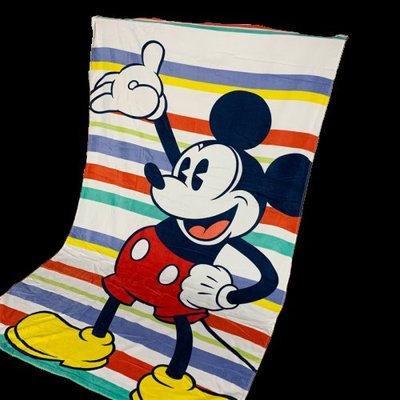 [預購]迪士尼卡通人物 可愛米奇 米老鼠 純棉 吸水 透氣 毛巾被 夏季薄款 大毛巾毯 加大浴巾 蓋毯 交換 生日禮物