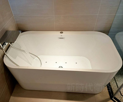 [新時代衛浴] 140/150cm方形現代款式,一體成型無接縫獨立浴缸-另有140~180cm-XYK706