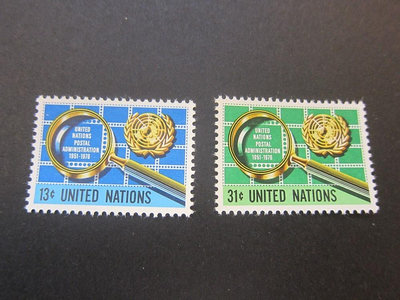 【雲品9】聯合國United Nations 1976 Sc 278-79 set MNH 庫號#B511 99764